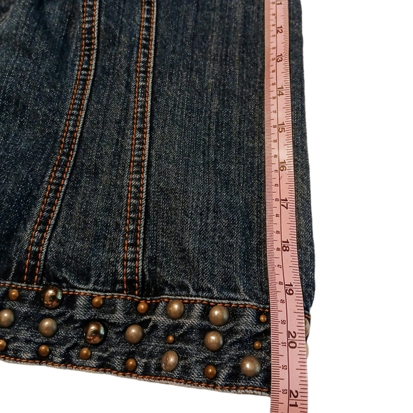 Stetson Women's Western Denim Studded Trucker Jacket Size M - Picture 6 of 12